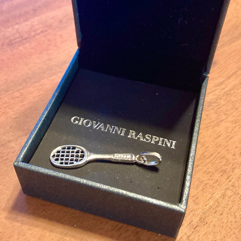 Giovanni Raspini Sterling Silver tennis racket charm.